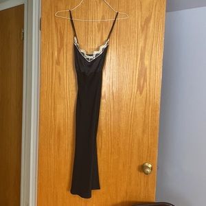 Helen Wang cross Back Strap Black Silk Dress